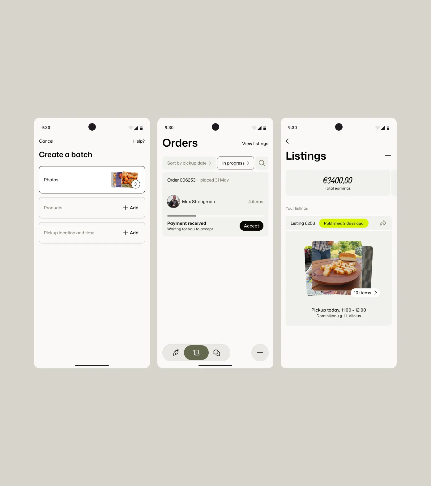 Nuar supplier-side dashboard