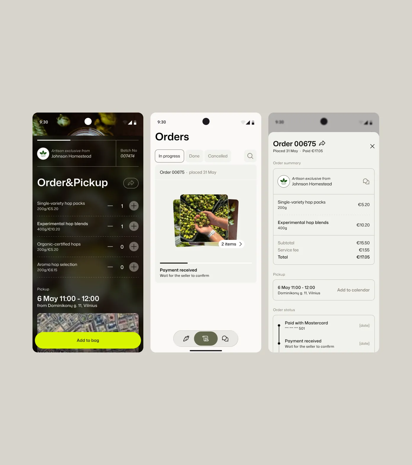 Nuar buyer-side purchase flow